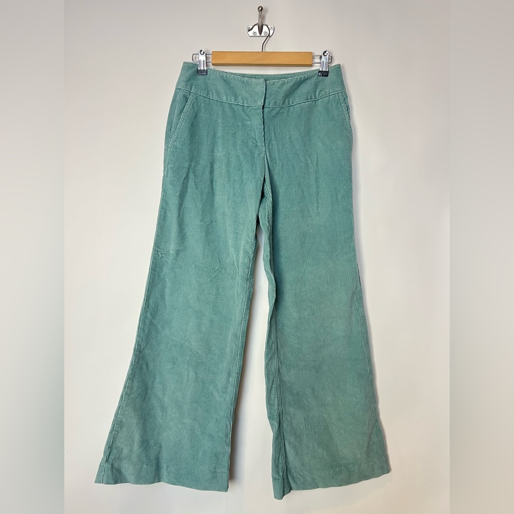 Boden Green Wide-Leg Pants